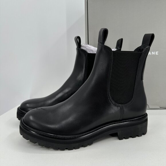 Everlane The Lug Chelsea Boot in Black size 8 Women's Leather Ankle Chunky Sole - Picture 1 of 10